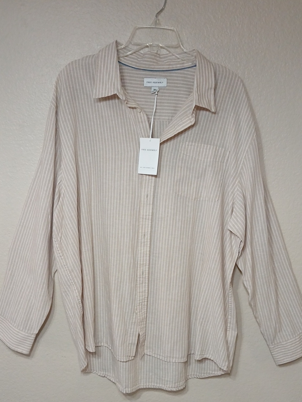 Free Assembly Stripe Button-Down Shirt